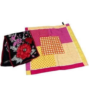 Jones New York 100% Silk Lot of 2 Scarves